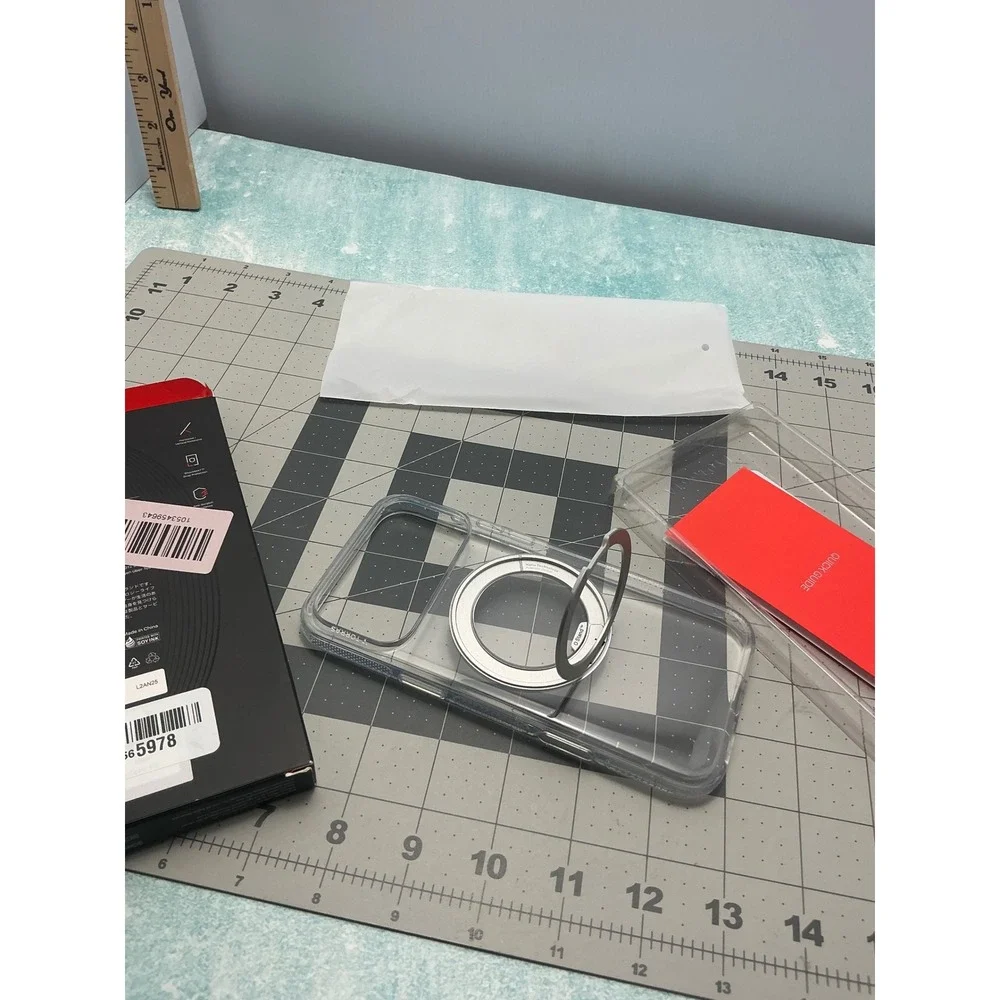 Clear Phone Case with Rotating‎ Ring Stand for iPhone 17 Pro Max